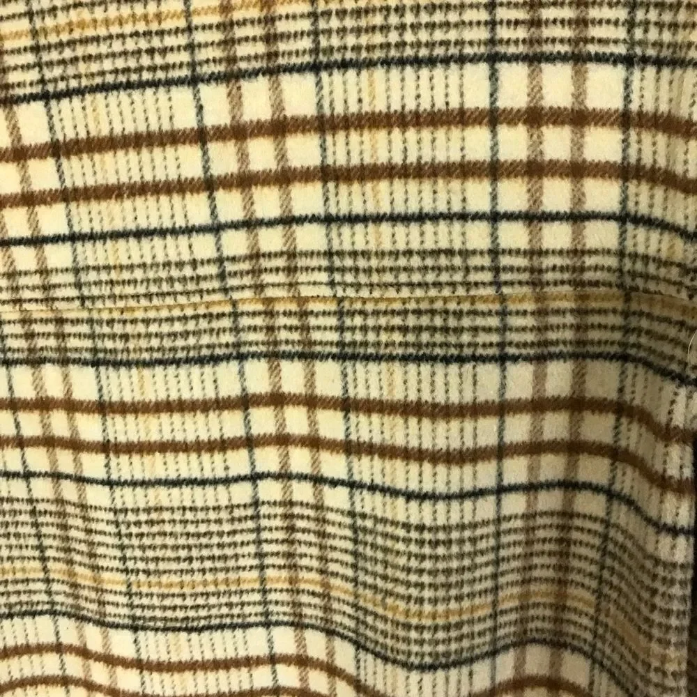 NWOT JOIE Oversized Neutral Plaid Button Up Casual Wool Blend Jacket Shacket M